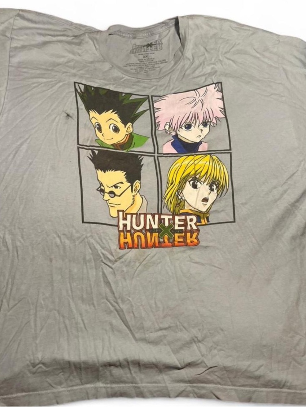 Hunter x Hunter Light Gray Graphic Short Sleeve Tee